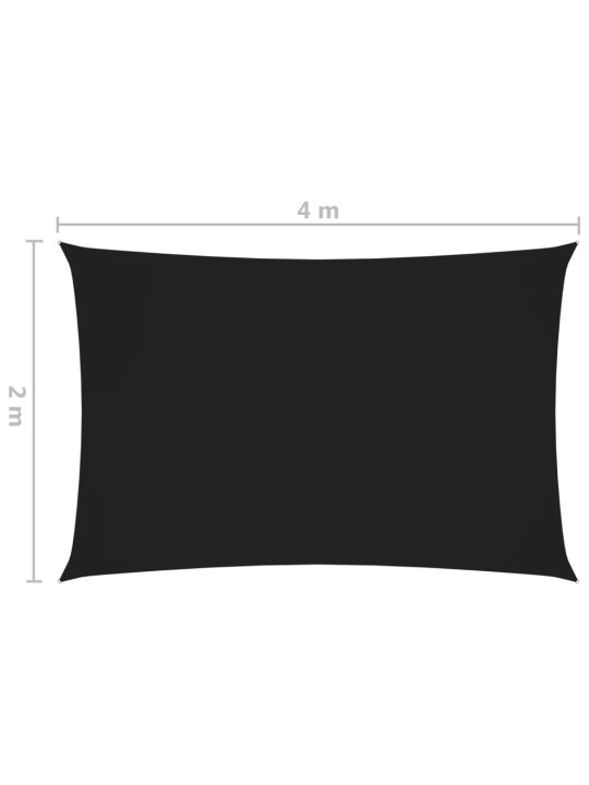 Aurinkopurje Oxford-kangas suorakaide 2x4m musta