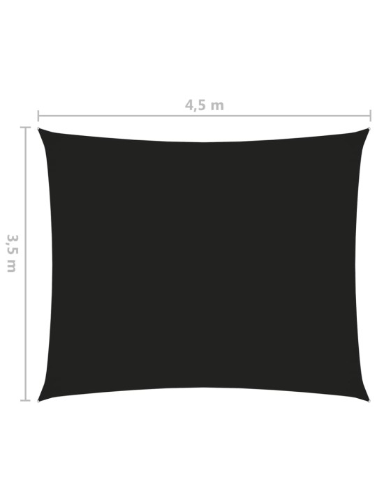 Aurinkopurje oxford-kangas suorakaide 3,5x4,5 m musta