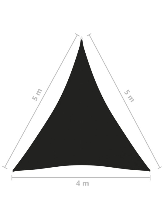 Aurinkopurje Oxford-kangas kolmio 4x5x5 m musta