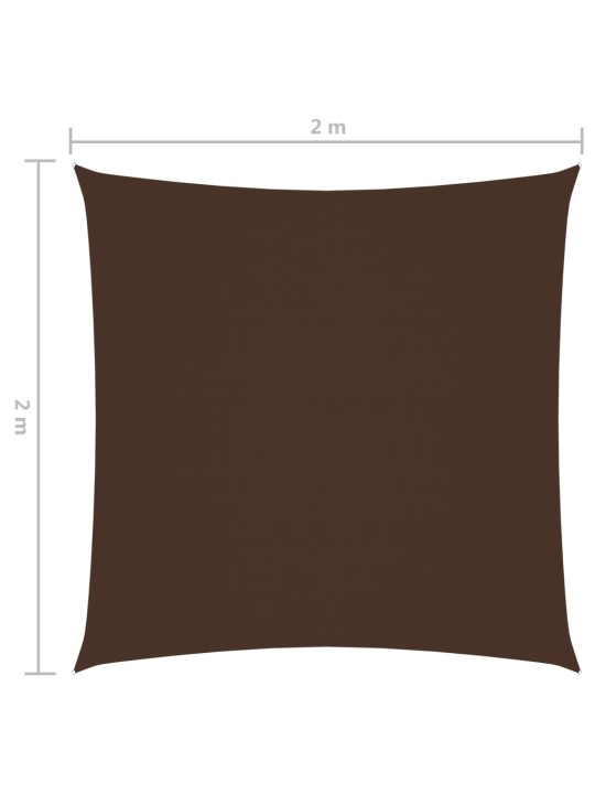 Aurinkopurje Oxford-kangas neliö 2x2 m ruskea