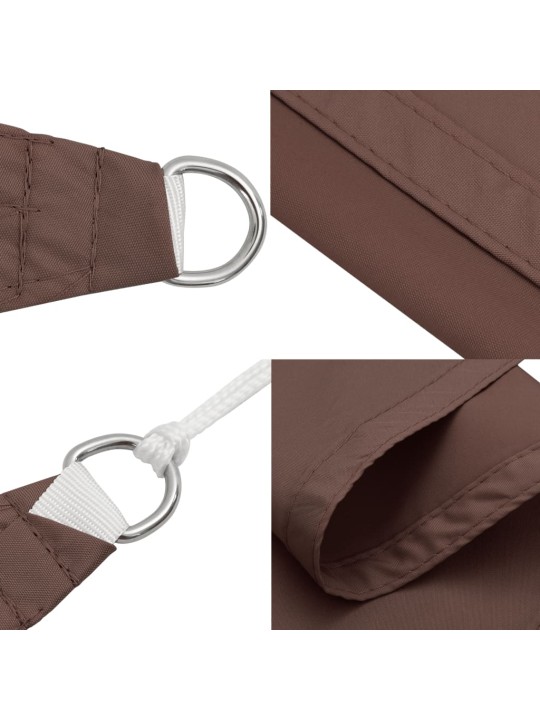 Aurinkopurje oxford-kangas kolmio 2,5x2,5x3,5 m ruskea