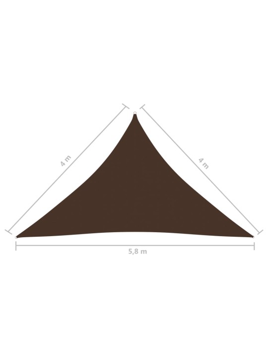 Aurinkopurje Oxford-kangas kolmio 4x4x5,8 m ruskea