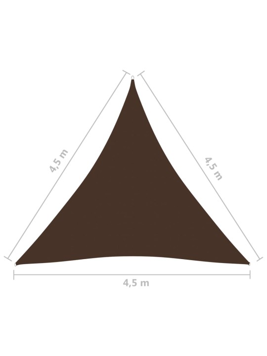 Aurinkopurje Oxford-kangas kolmio 4,5x4,5x4,5 m ruskea