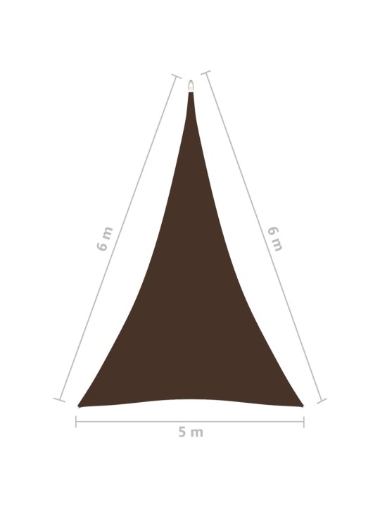 Aurinkopurje Oxford-kangas kolmio 5x6x6 m ruskea