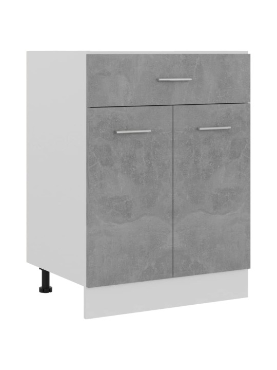 Alalipastokaappi betoninharmaa 60x46x81,5 cm tekninen puu