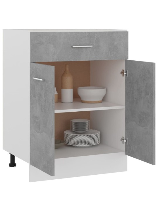 Alalipastokaappi betoninharmaa 60x46x81,5 cm tekninen puu