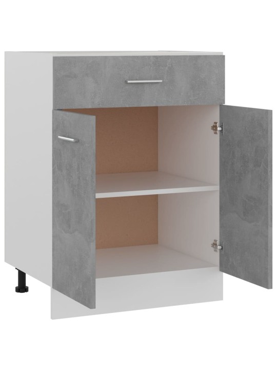 Alalipastokaappi betoninharmaa 60x46x81,5 cm tekninen puu