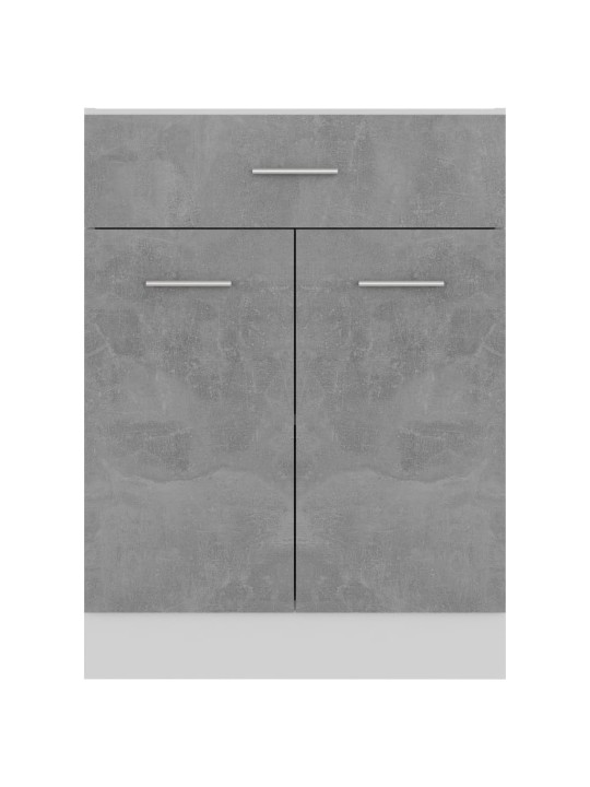 Alalipastokaappi betoninharmaa 60x46x81,5 cm tekninen puu
