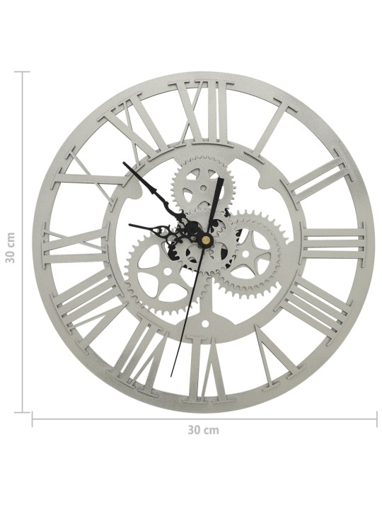 325169 Wall Clock  Silver 30 cm Acrylic