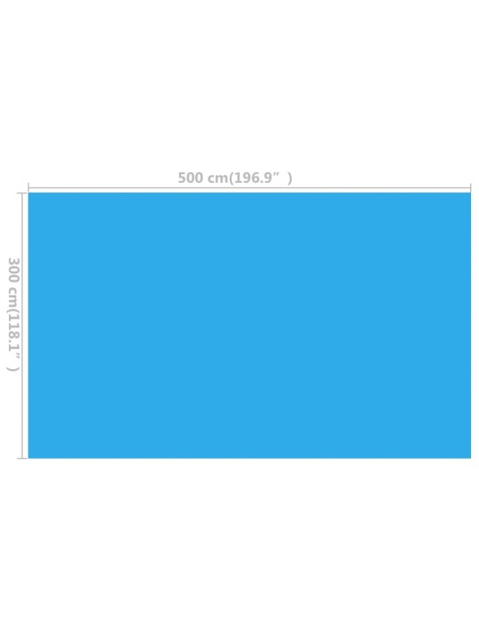 Uima-altaan suoja suorakulmainen 500x300 cm PE sininen