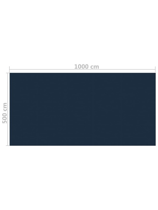 Kelluva uima-altaan pe-aurinkoenergiakalvo 1000x500cm sinimusta