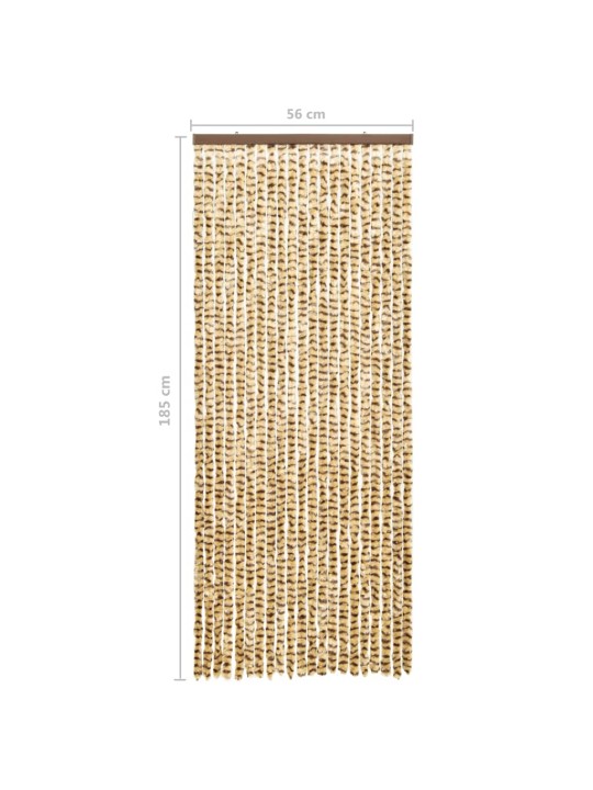 Hyönteisverho beige ja ruskea 56x185 cm Chenille