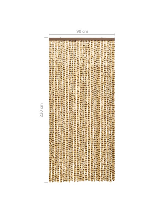 Hyönteisverho beige ja ruskea 90x220 cm Chenille