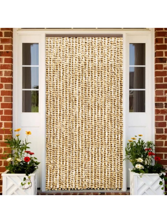 Hyönteisverho beige ja ruskea 100x220 cm Chenille