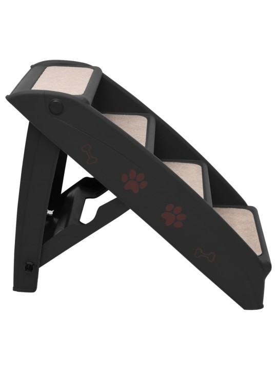 Taitettavat koiran portaat musta 62x40x49,5 cm