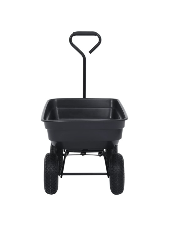 Puutarhan kippikärry 300 kg 75 l musta