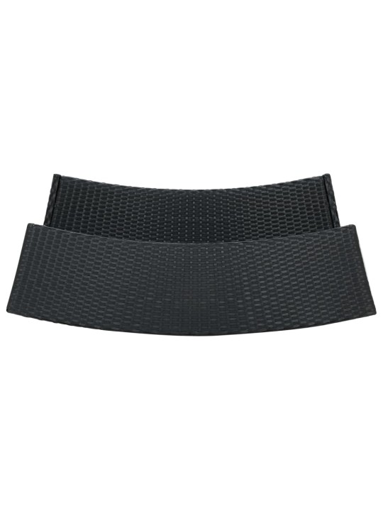 Puutarhan baaripöytä musta 120x55x110 cm polyrottinki