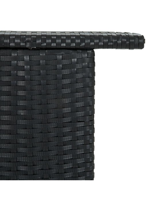 Puutarhan baaripöytä musta 120x55x110 cm polyrottinki