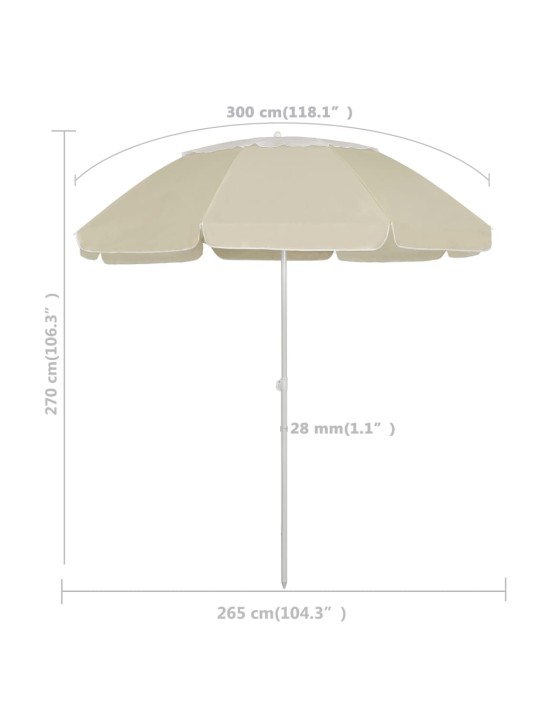 Rantavarjo hiekankeltainen 300 cm