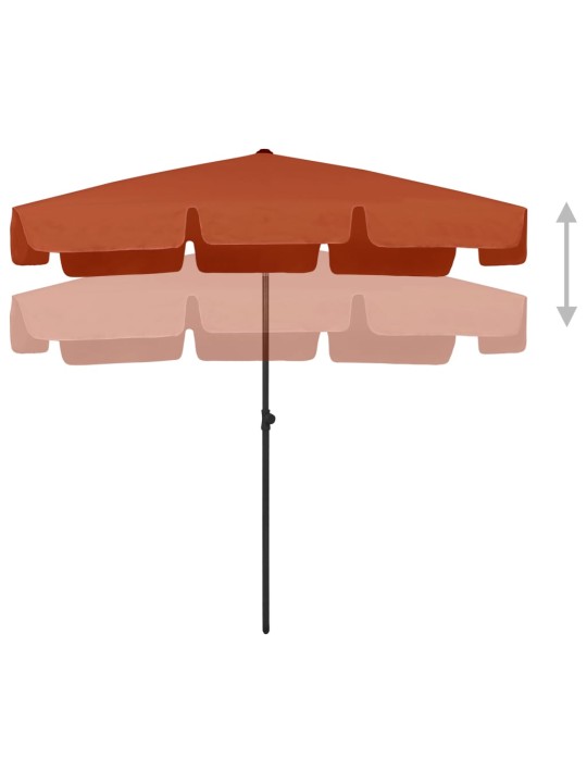Ranta-aurinkovarjo terrakotta 200x125 cm