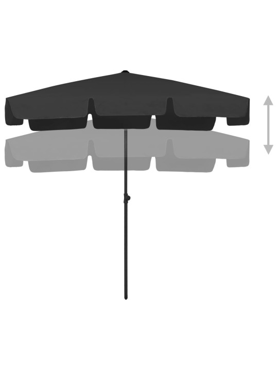 Rantavarjo musta 200x125 cm