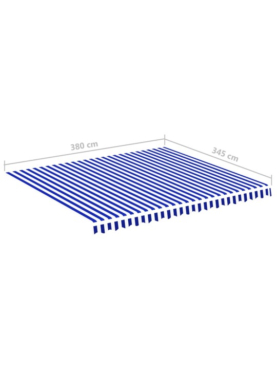 Varakangas markiisiin sininen ja valkoinen 4x3,5 m