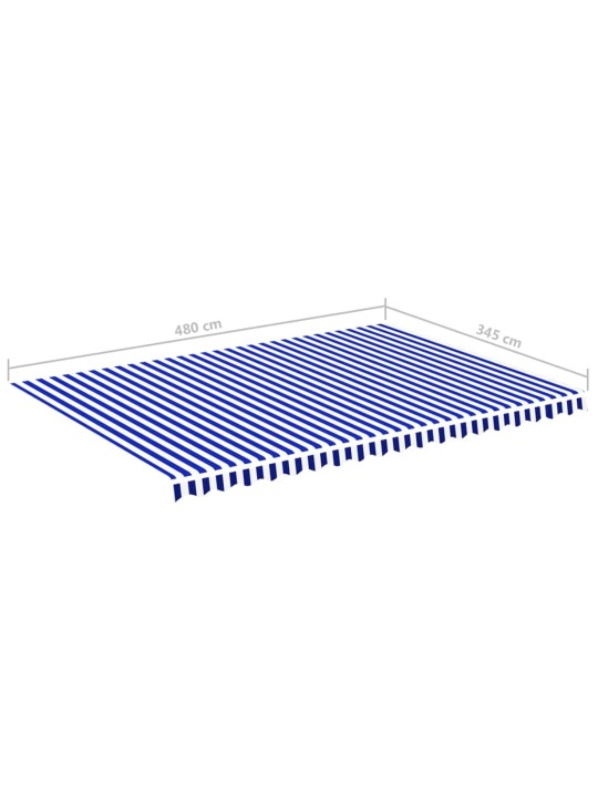 Varakangas markiisiin sininen ja valkoinen 5x3,5 m