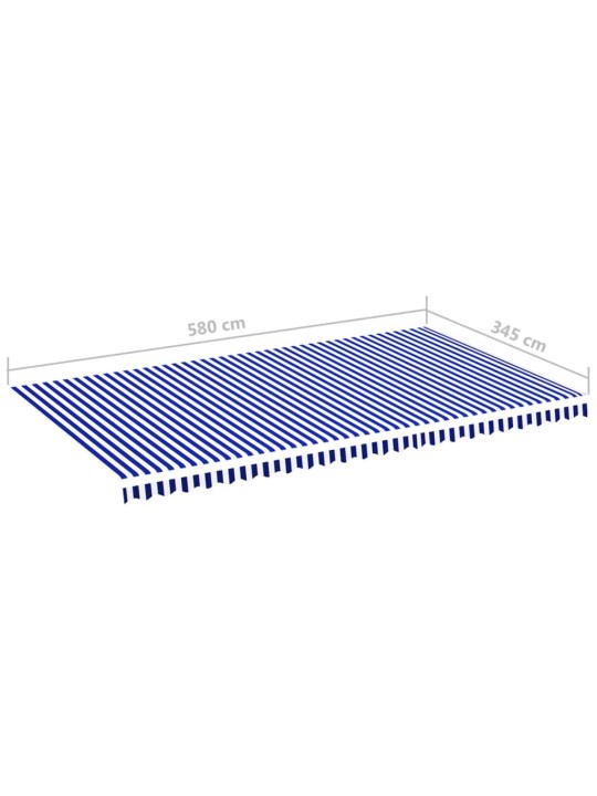 Varakangas markiisiin sininen ja valkoinen 6x3,5 m