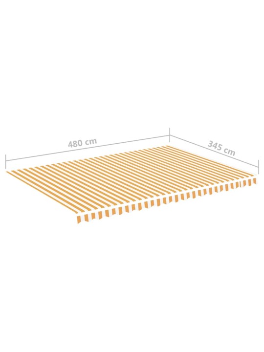 Varakangas markiisiin keltainen ja valkoinen 5x3,5 m