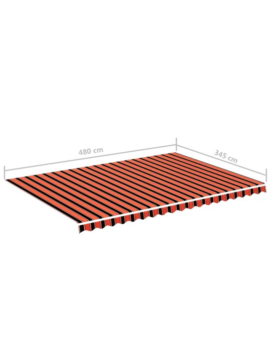 Varakangas markiisiin oranssi ja ruskea 5x3,5 m