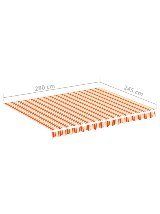 Varakangas markiisiin keltainen ja oranssi 3x2,5 m