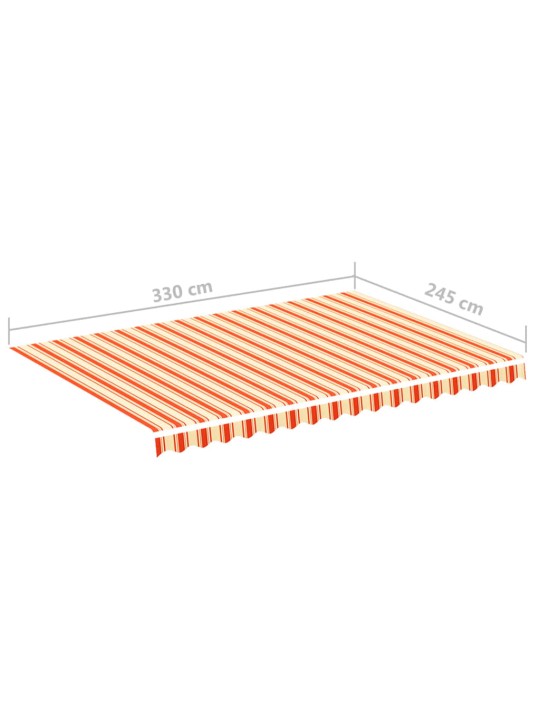 Varakangas markiisiin keltainen ja oranssi 3,5x2,5 m