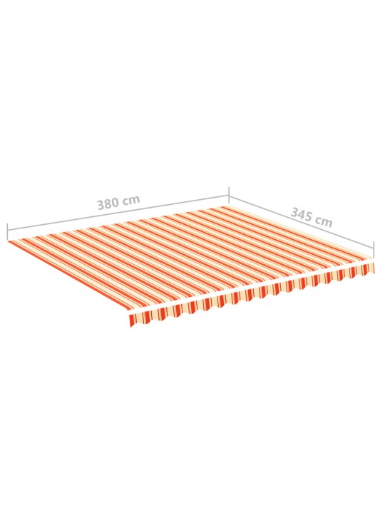 Varakangas markiisiin keltainen ja oranssi 4x3,5 m