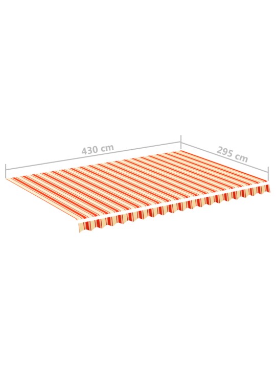 Varakangas markiisiin keltainen ja oranssi 4,5x3 m