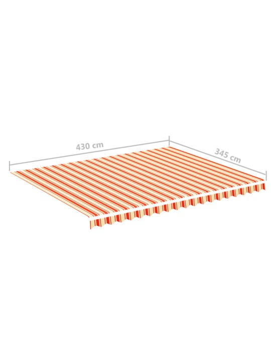 Varakangas markiisiin keltainen ja oranssi 4,5x3,5 m