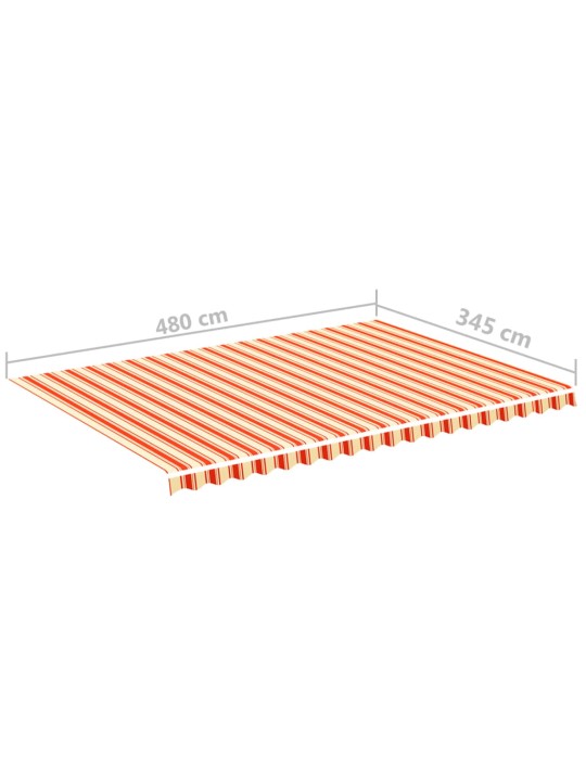 Varakangas markiisiin keltainen ja oranssi 5x3,5 m