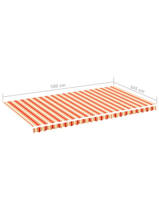 Varakangas markiisiin keltainen ja oranssi 6x3,5 m