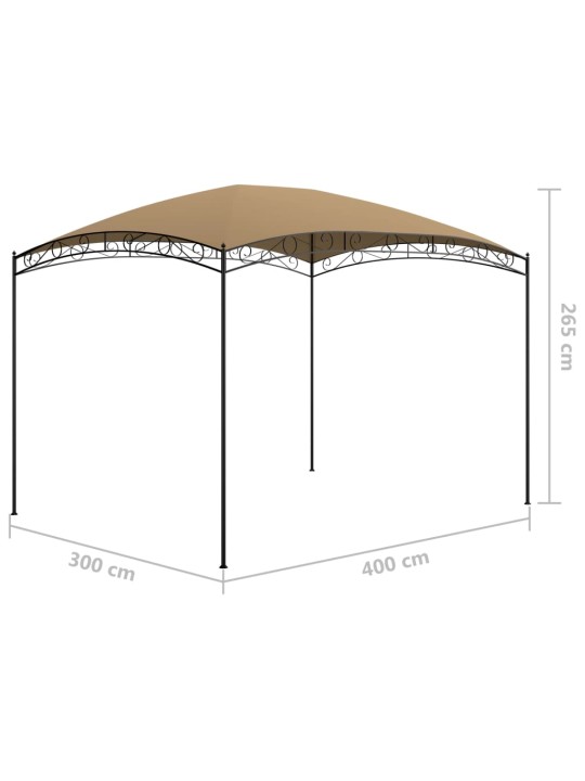 Huvimaja 3x4x2,65 m ruskeanharmaa 180 g/m²