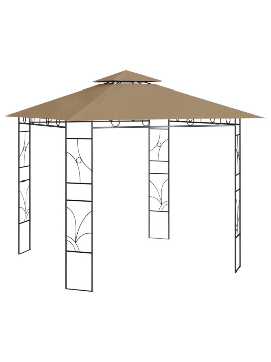 Huvimaja 3x3x2,7 m harmaanruskea 160 g/m²