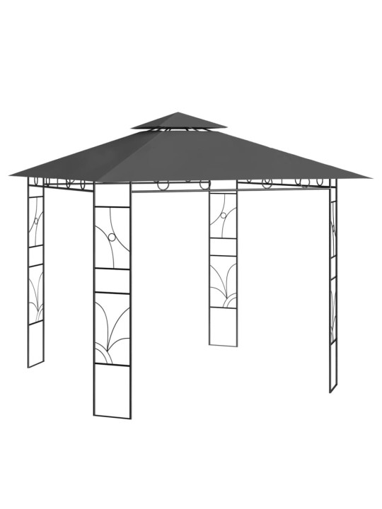 Huvimaja 3x3x2,7 m antrasiitti 160 g/m²