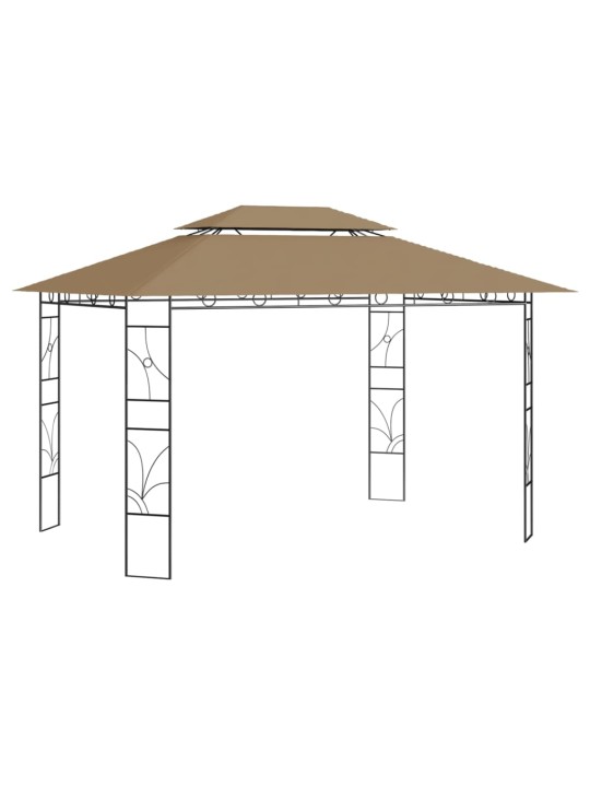 Huvimaja 4x3x2,7 m harmaanruskea 160 g/m²