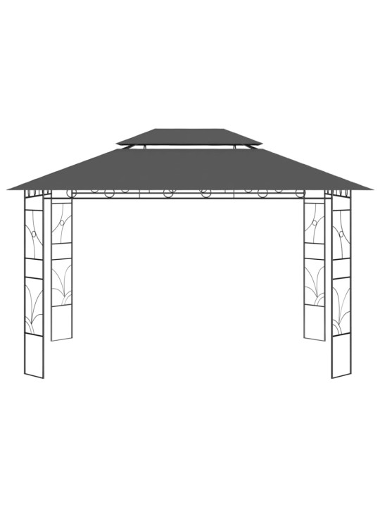 Huvimaja 4x3x2,7 m antrasiitti 160 g/m²