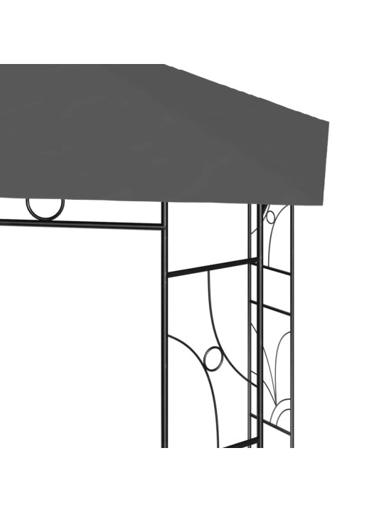 Huvimaja 4x3x2,7 m antrasiitti 160 g/m²