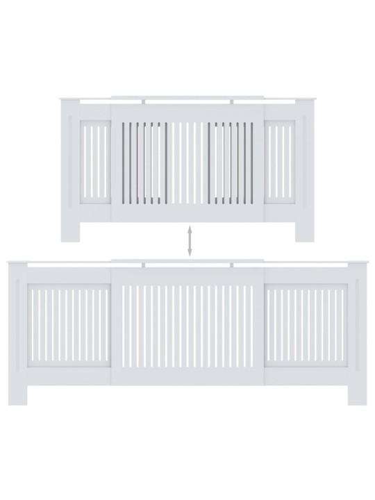 MDF lämpöpatterin suoja valkoinen 205 cm