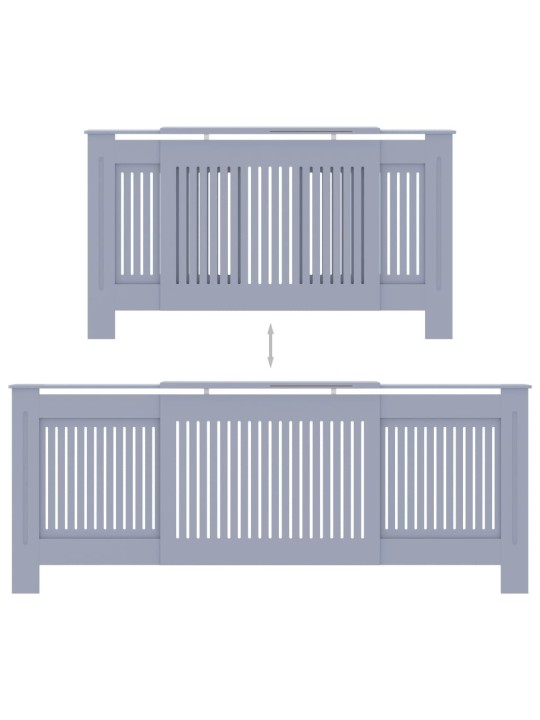 MDF lämpöpatterin suoja harmaa 205 cm