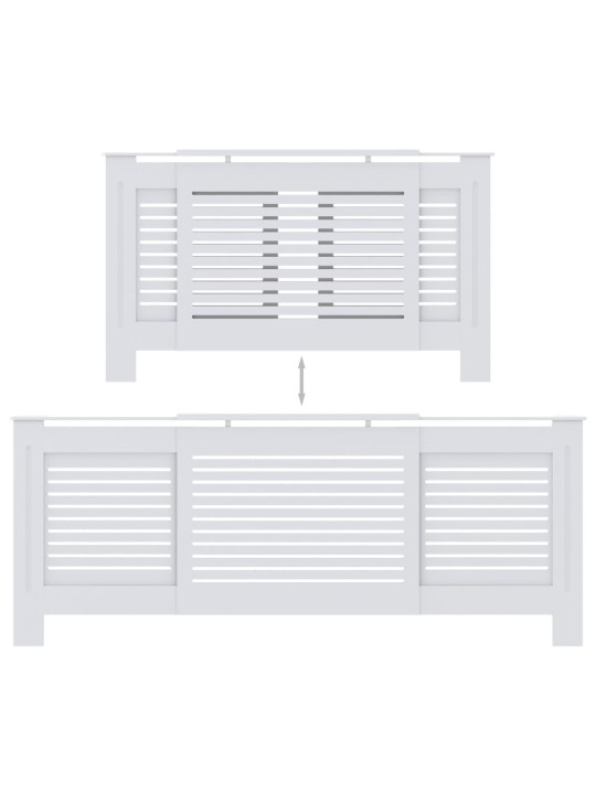 MDF lämpöpatterin suoja valkoinen 205 cm
