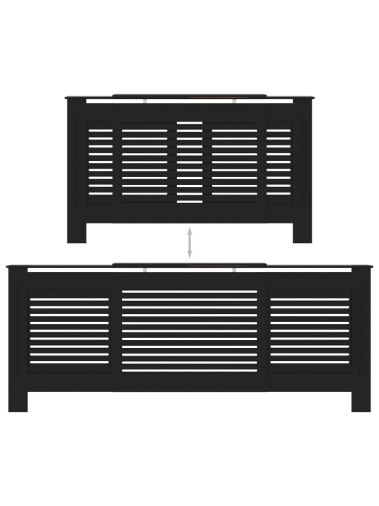 MDF lämpöpatterin suoja musta 205 cm