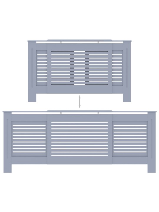 MDF lämpöpatterin suoja harmaa 205 cm