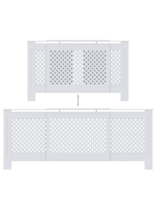 MDF lämpöpatterin suoja valkoinen 205 cm