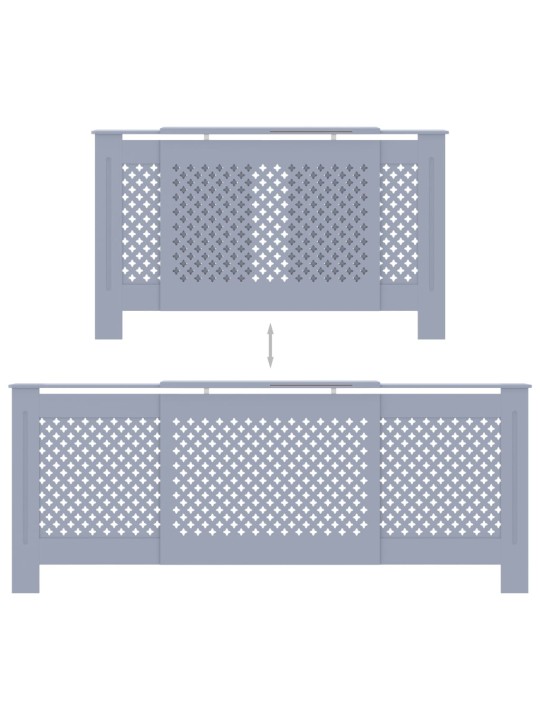 MDF lämpöpatterin suoja harmaa 205 cm